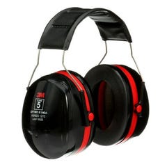 3M PELTOR Optime III Headband Format Earmuff H540A, Black and Red Class 5, SLC80, 33dB, (Qty x 10)