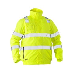 Bisley Taped Hi Vis Wet Weather Bomber Jacket - Yellow