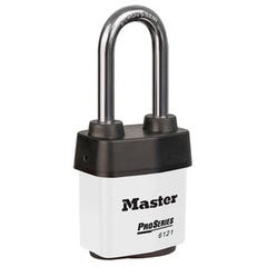 Master Lock  Weather Tough High Security Padlock 54mm Wide Body White – 8mm x  60mm Stainless Steel Shackle