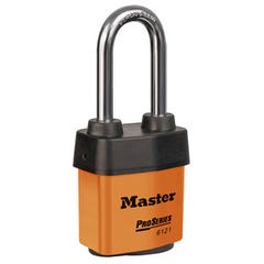 Master Lock  Weather Tough High Security Padlock 54mm Wide Body Orange – 8mm x  60mm Stainless Steel Shackle
