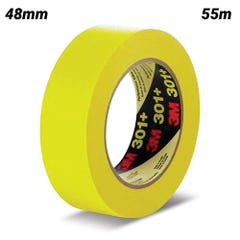 3M Performance Masking Tape Yellow 301+, Yellow, 48mm x 55m