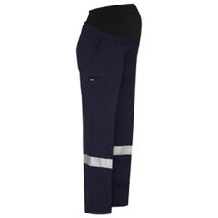 Bisley 3M Taped Maternity Drill Work Pant - Navy
