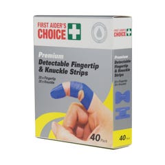 Brady First Aiders Choice Blue Waterproof Strips Assorted (Qty x 40)