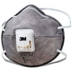 3M Cupped Particulate Respirator 9923V, P2, with Nuisance Level* Organic Vapour Relief, valved (Qty x 10)