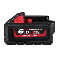 Milwaukee M18HB6 M18™ REDLITHIUM™-ION HIGH OUTPUT™ 6.0Ah Battery Pack