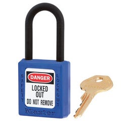 Master Lock Zenex Thermoplastic Safety Lockout Padlock Blue 38mm x 6mm