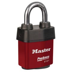 Master Lock  Weather Tough High Security Padlock 54mm Wide Body Red – 8mm x 38mm Boron Shackle