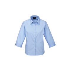 Biz Collection Ladies Base 3/4 Sleeve Shirt - Light Blue