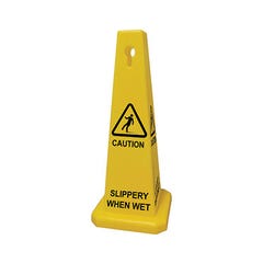 Spill Crew  Safety traffic cone 4 sided Slippery When Wet 