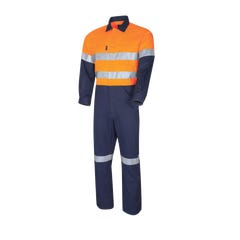 TRU DC2180T1 Workwear Heavyweight Coverall With 3M Tape - Orange / Navy