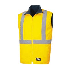 TRU TV1915T5 Workwear Reversible Vest With Tape - Yellow