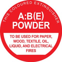 MegaFire  ABE Fire Extinguisher ID Sign 190mm 