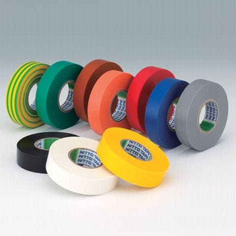 Nitto PVC Electrical Tape 18mm x 20m Grey